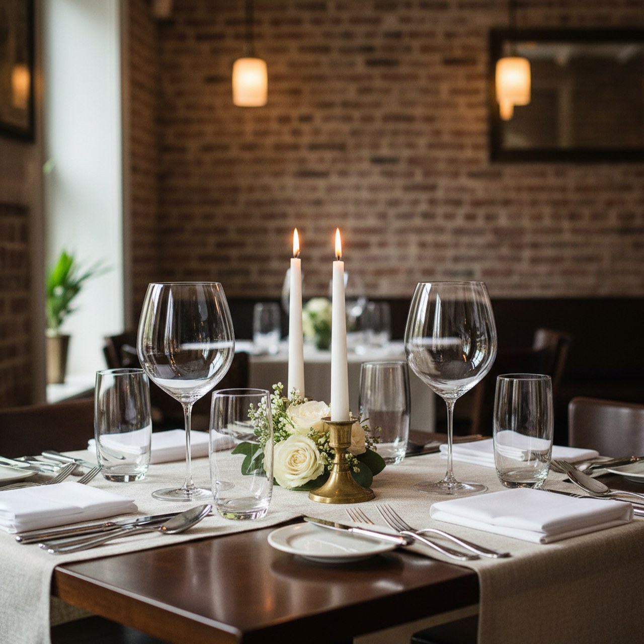 Table set for dinner